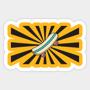 Retro Skateboard Sticker